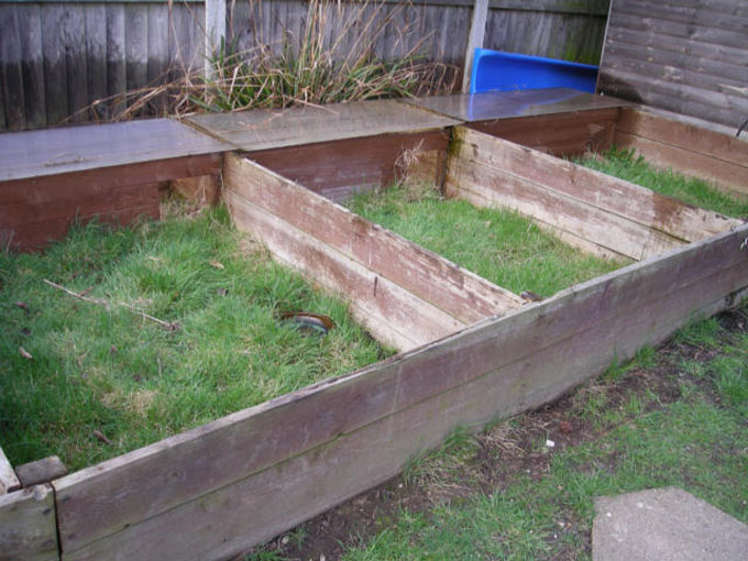 Fig. 3. The wooden tortoise pens.